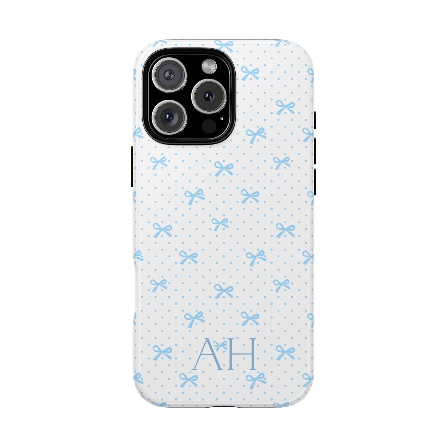 Personalized Coquette Blue Bow Phone Case
