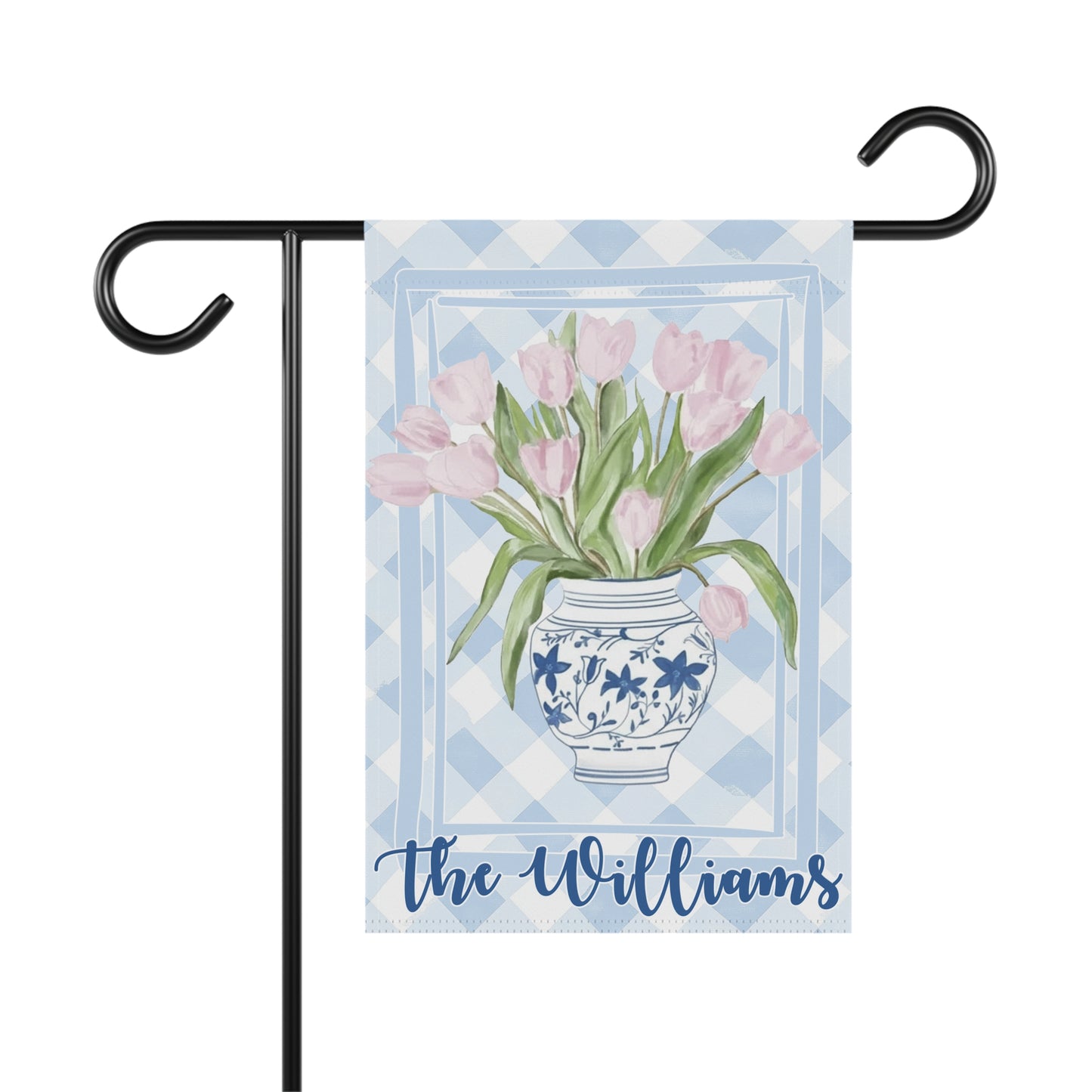 Pink Tulip Vase Garden Flag