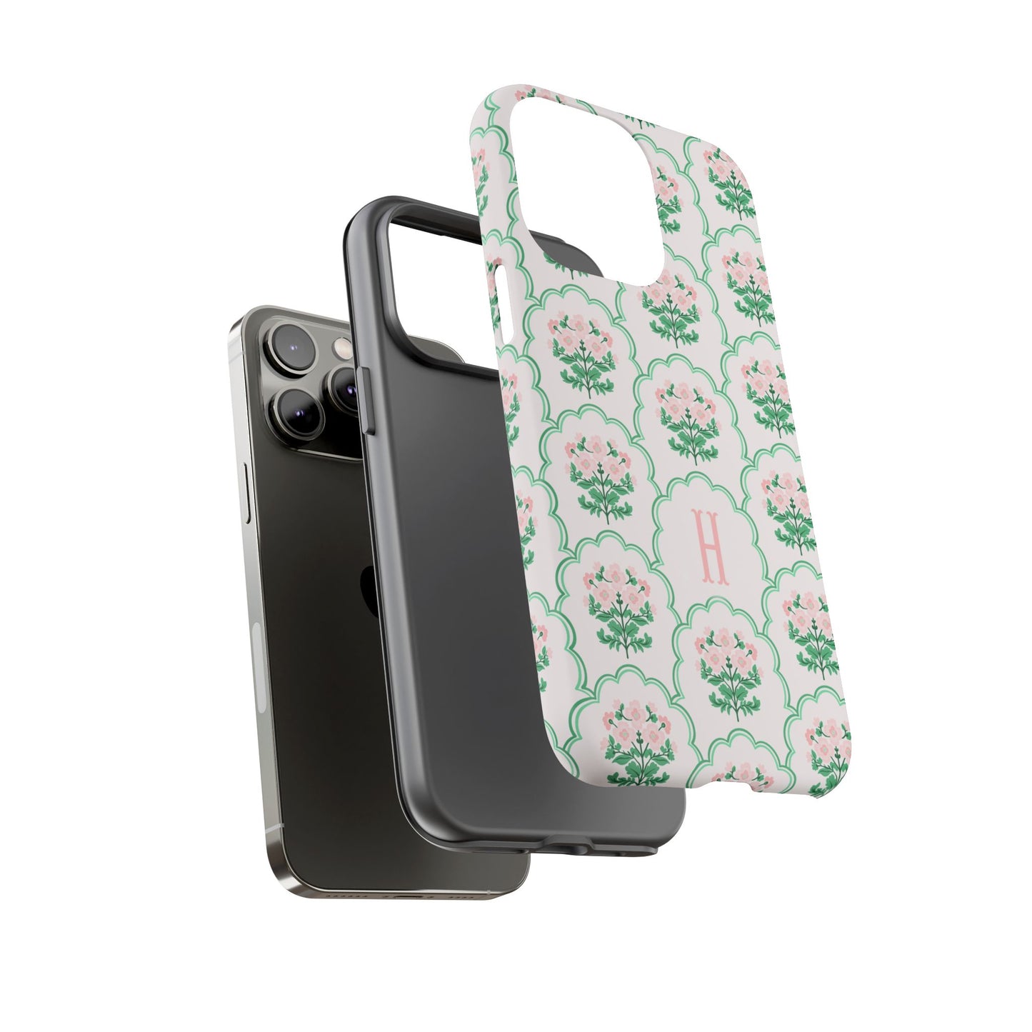 Preppy Floral Personalized Phone Case