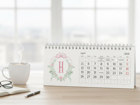 2026 Monogram Desk Calendar