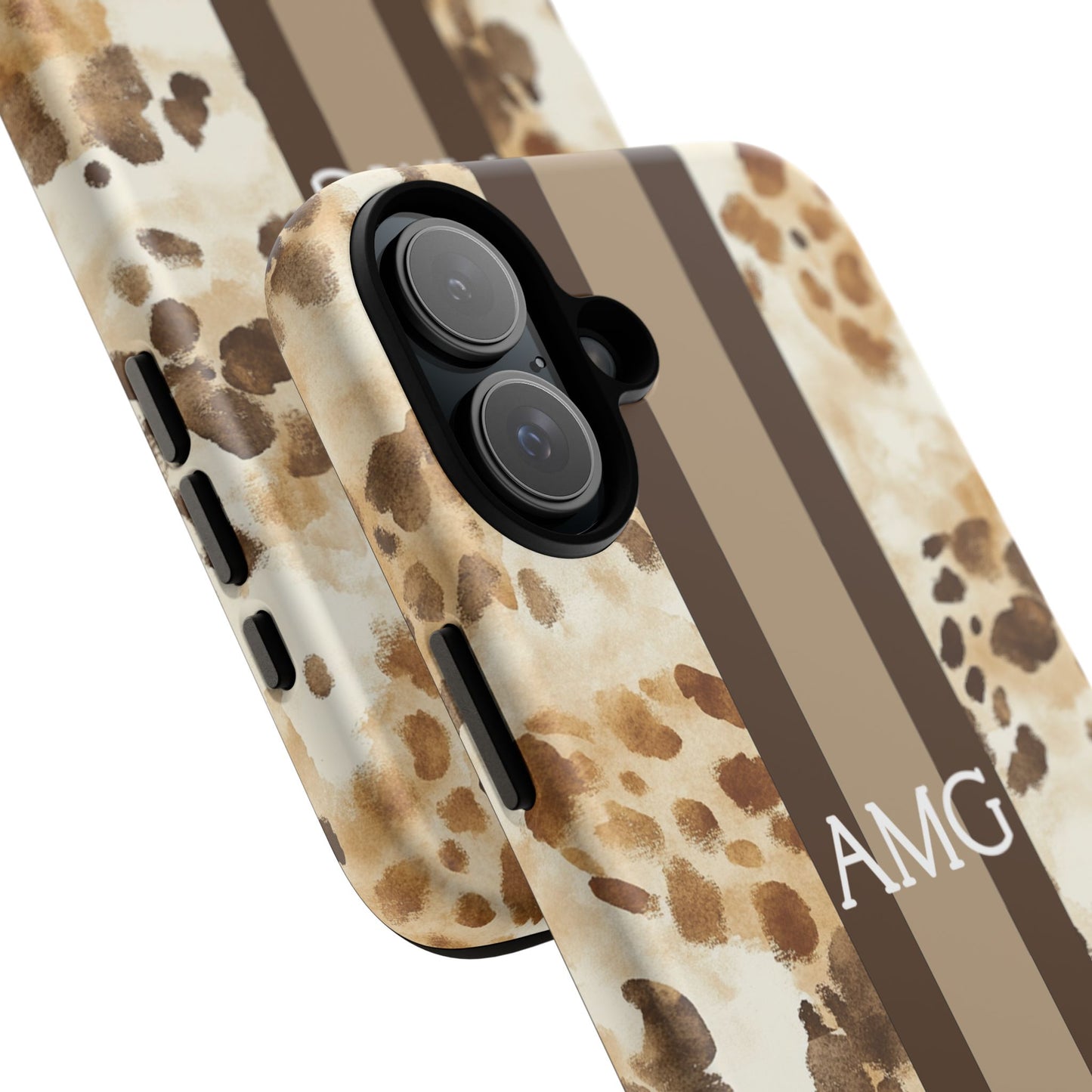 Giraffe Print Monogram Phone Case
