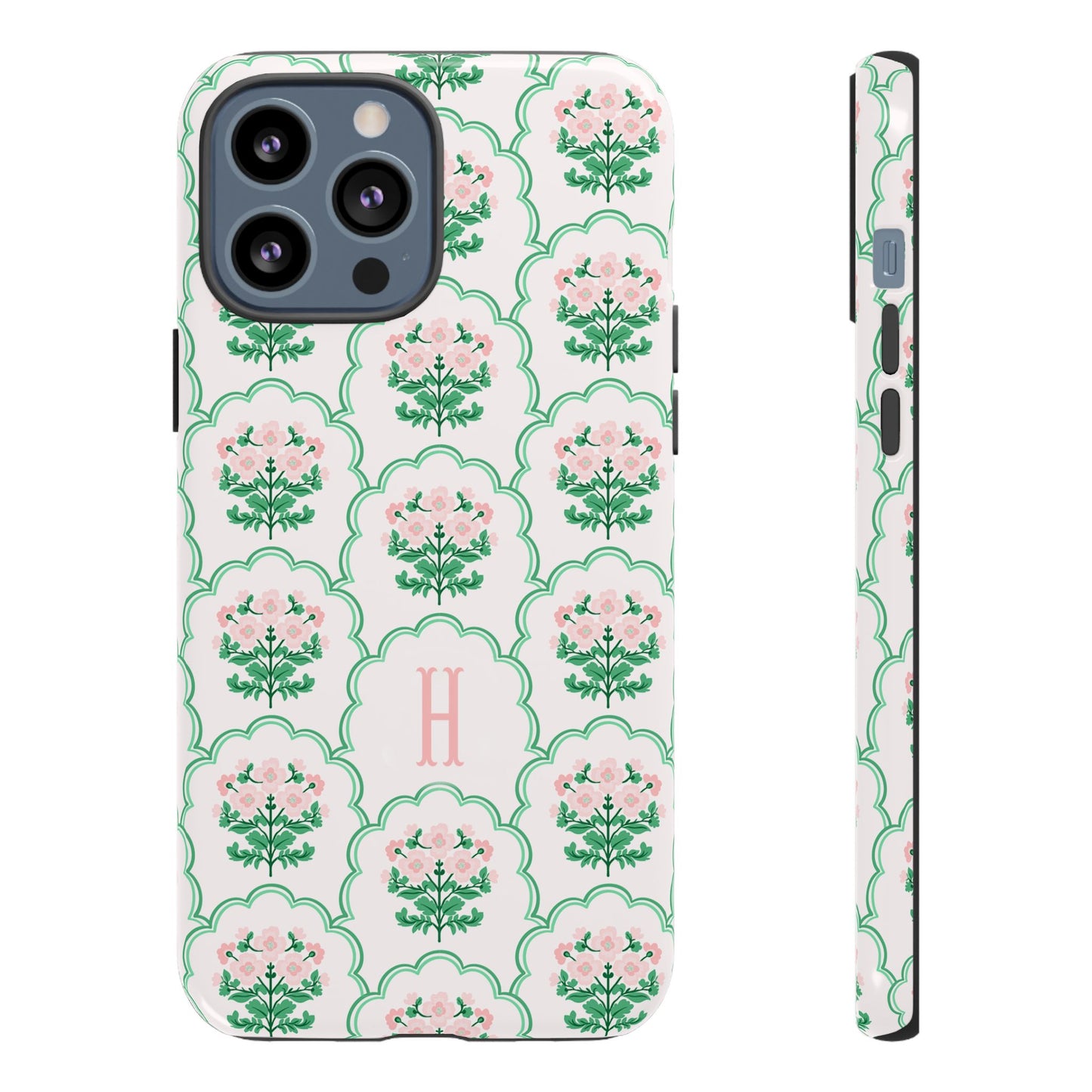 Preppy Floral Personalized Phone Case