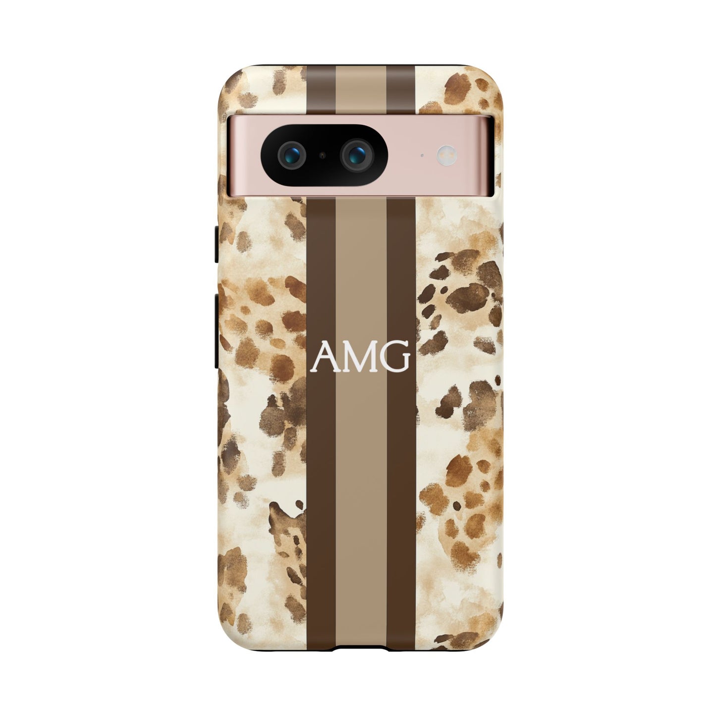 Giraffe Print Monogram Phone Case