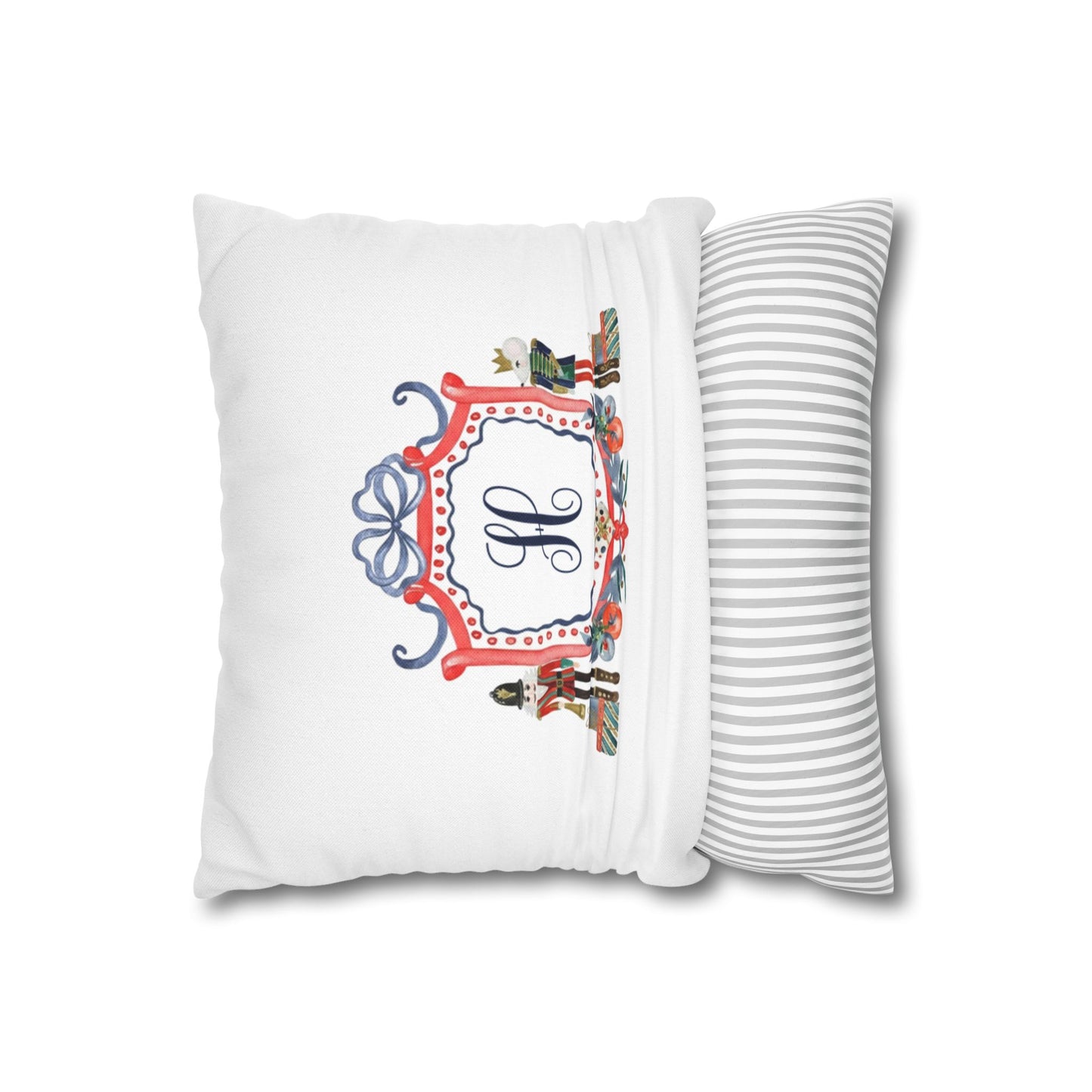Monogram H Crest Pillowcase | Nutcracker Frame Decorative Pillowcase