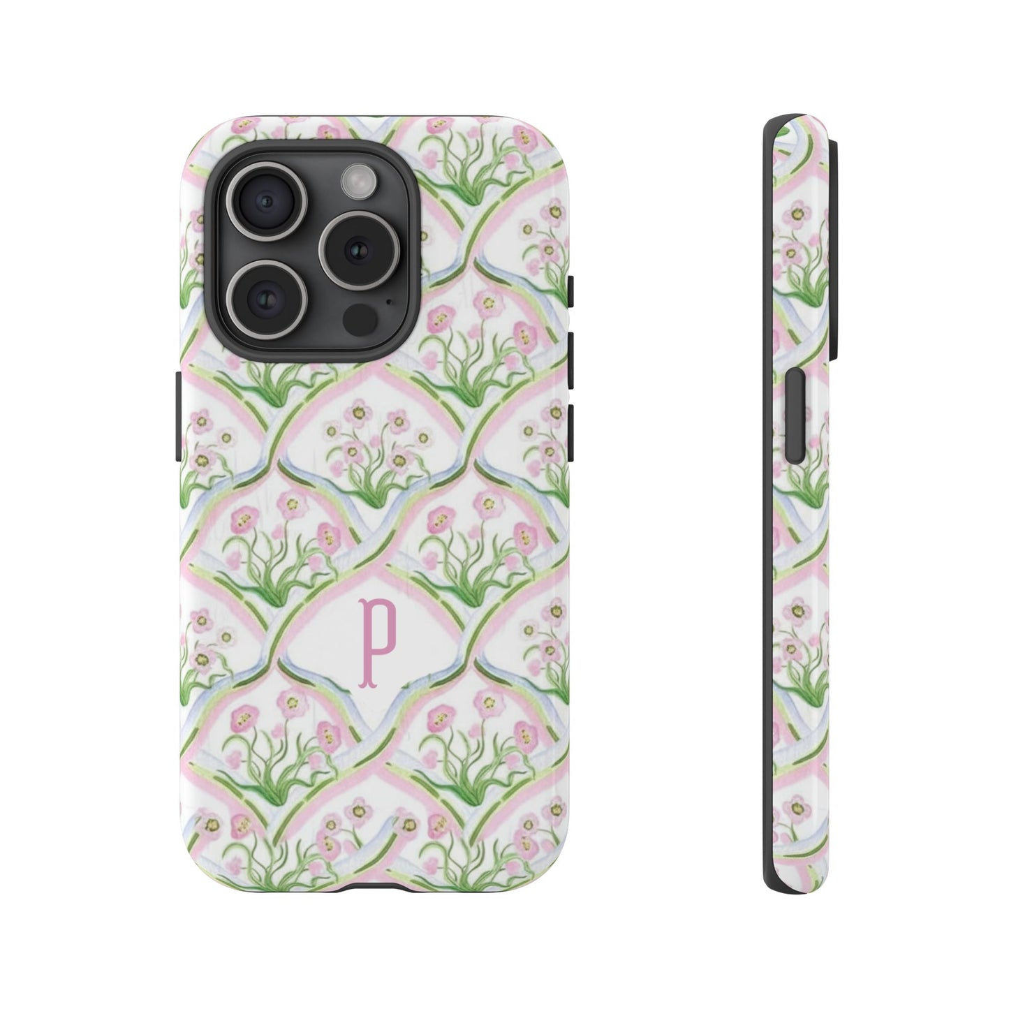 Pink Floral Personalized Phone Case