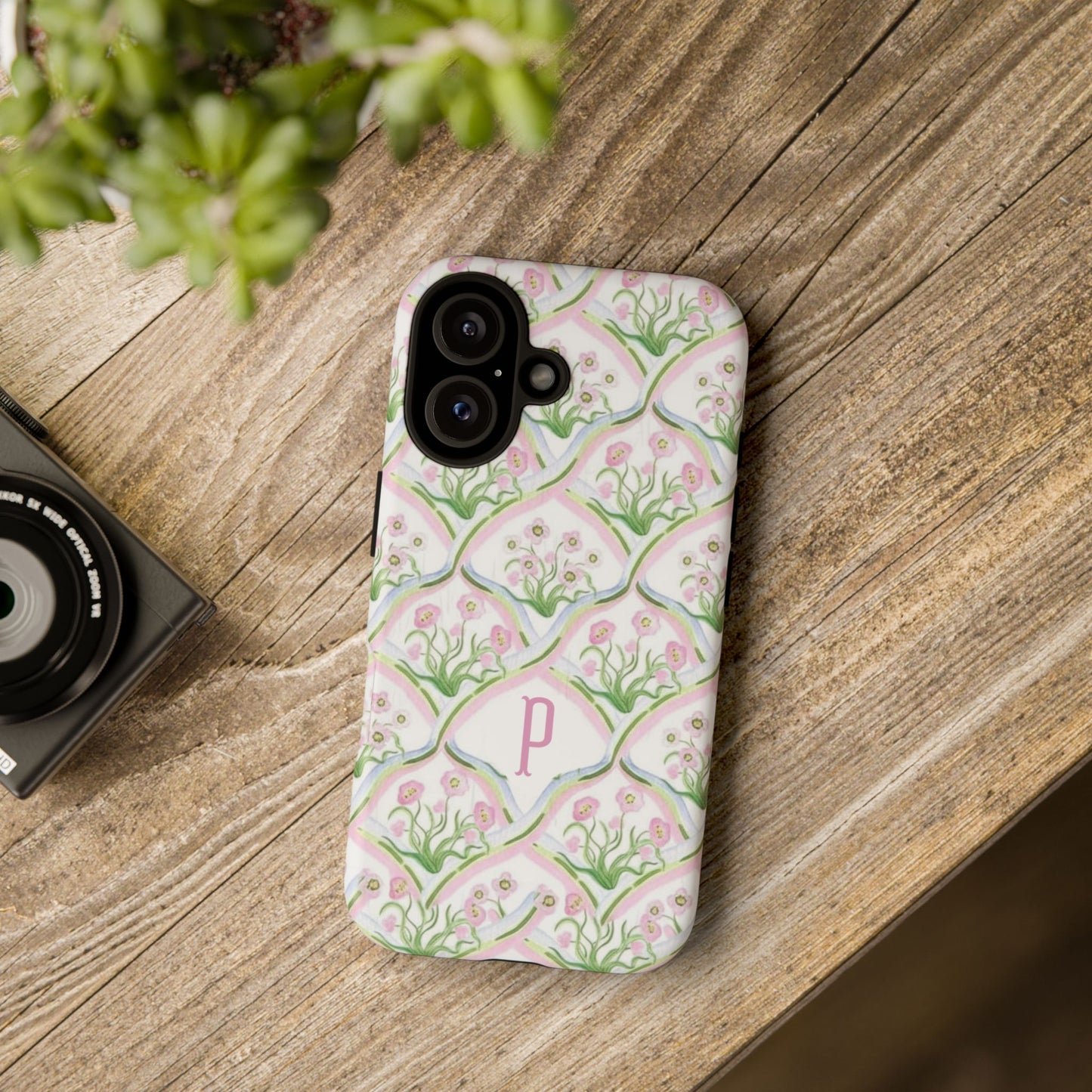 Pink Floral Personalized Phone Case