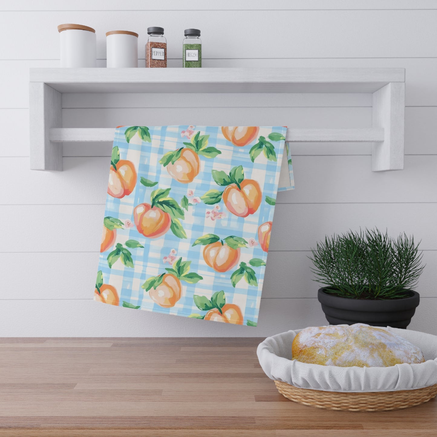 Peaches Tea Towel