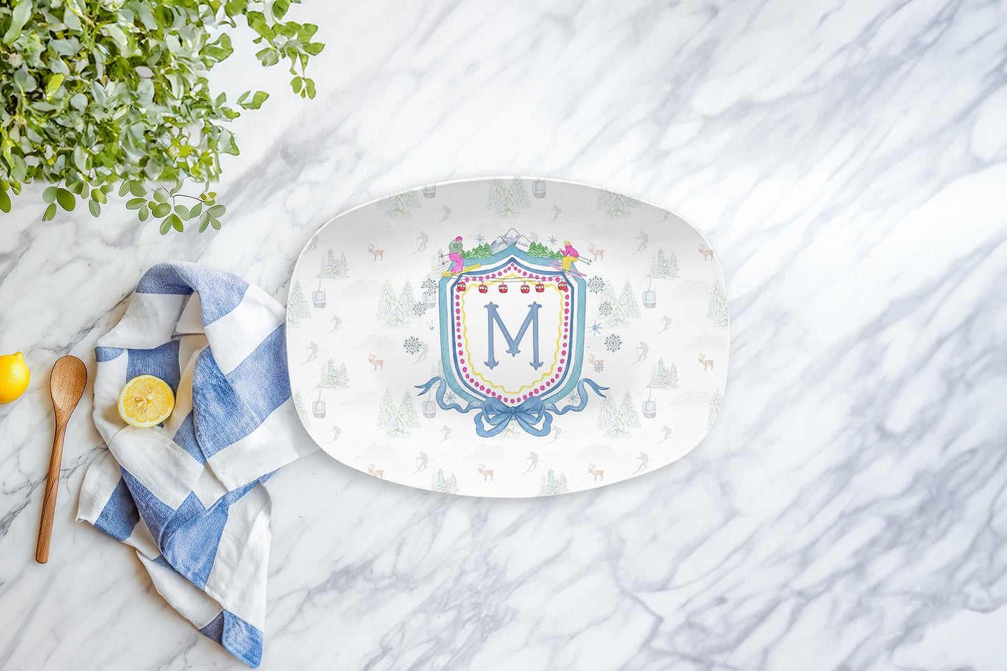 Personalized Ski Lodge Platter