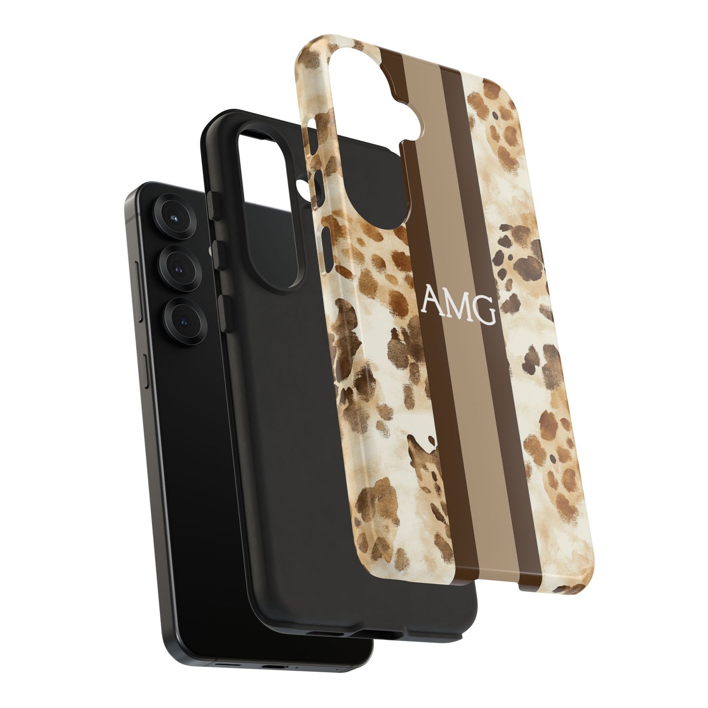 Giraffe Print Monogram Phone Case