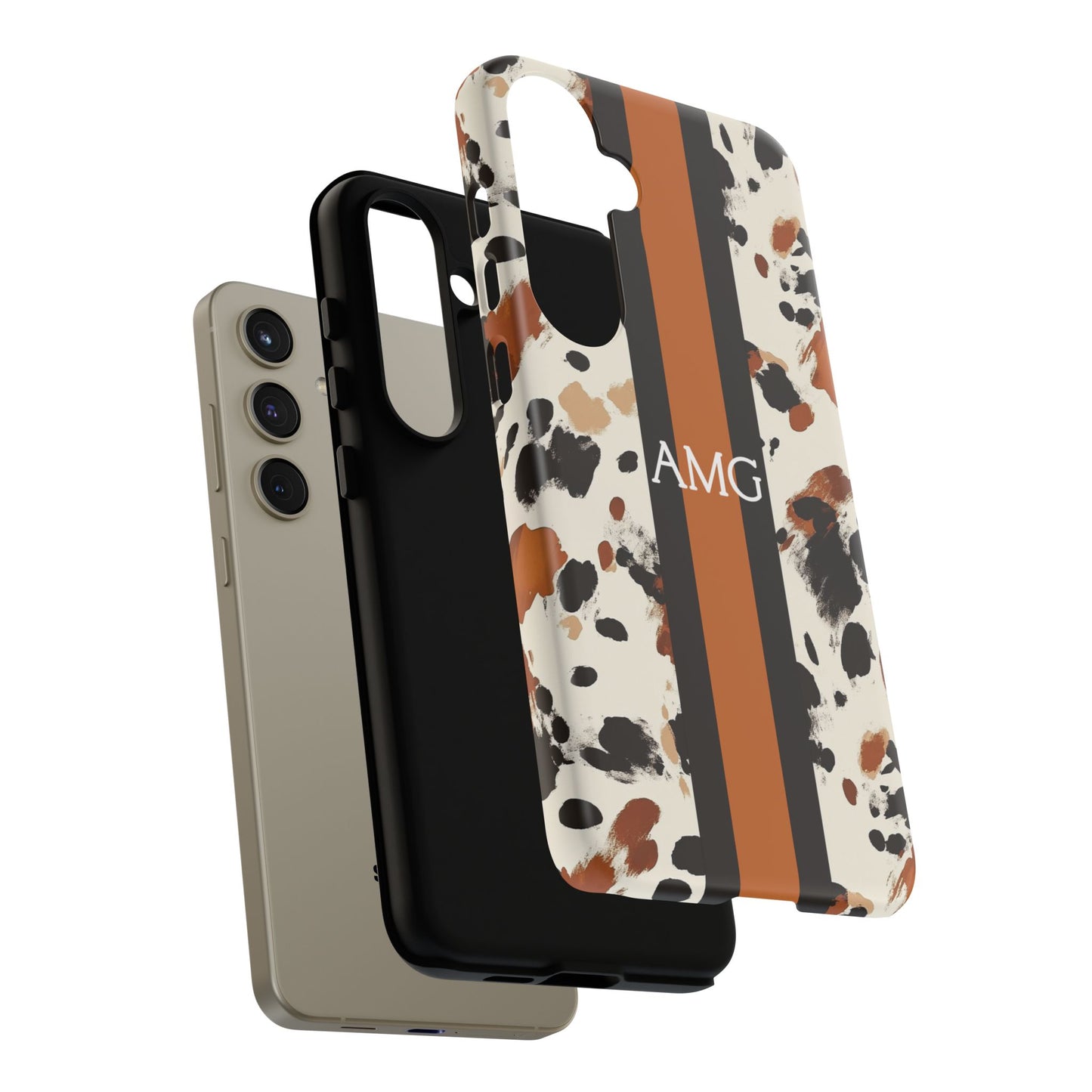 Cowhide Monogram Phone Case