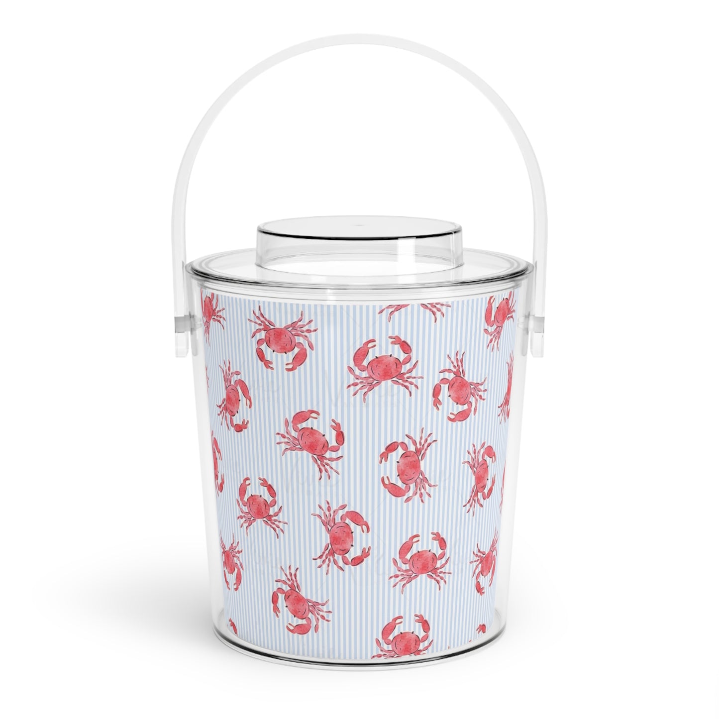 Preppy Coastal Crab Ice Bucket