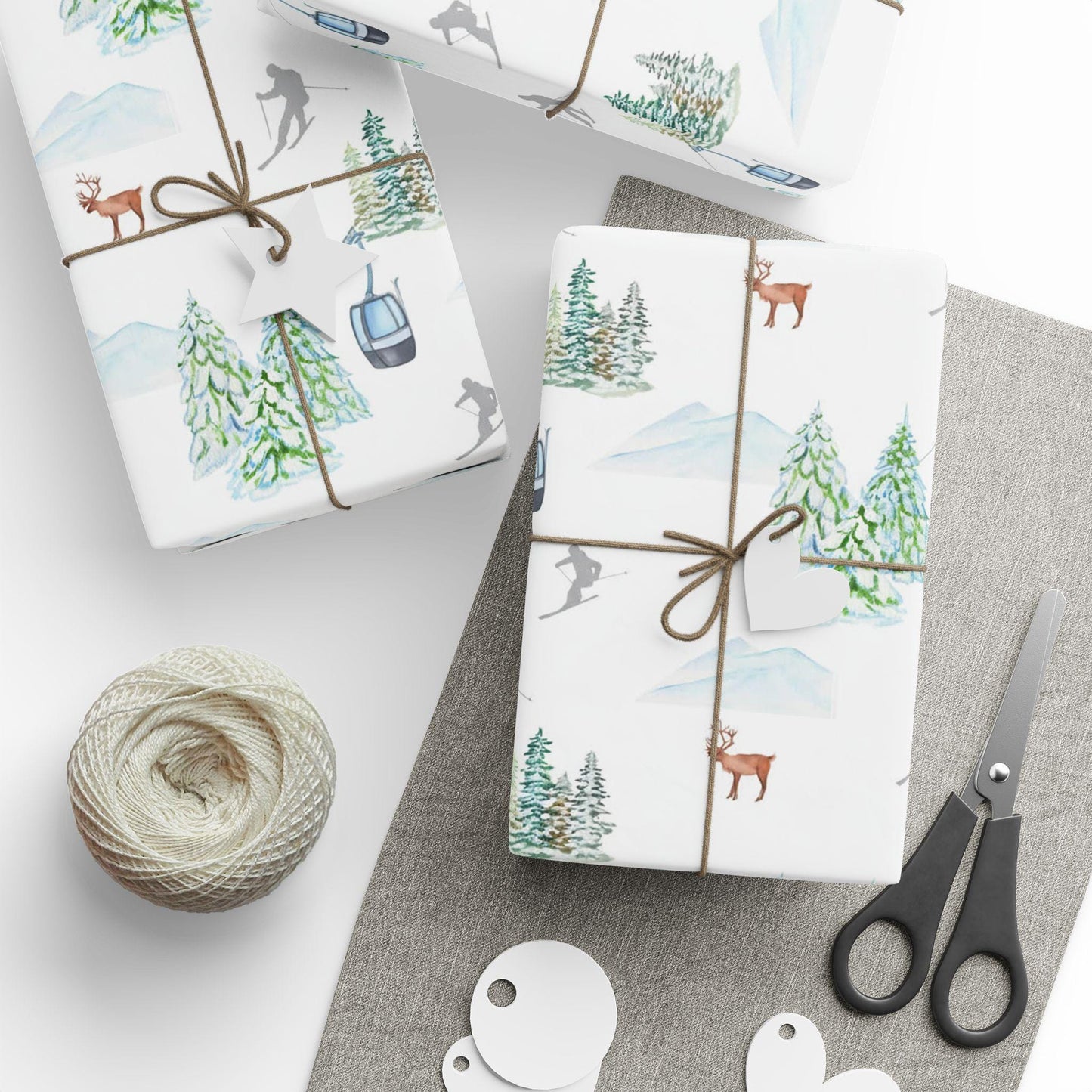 Alpine Ski Lodge Winter Gift Wrap