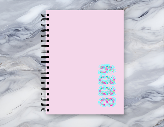 Personalized Preppy Pink Notebook