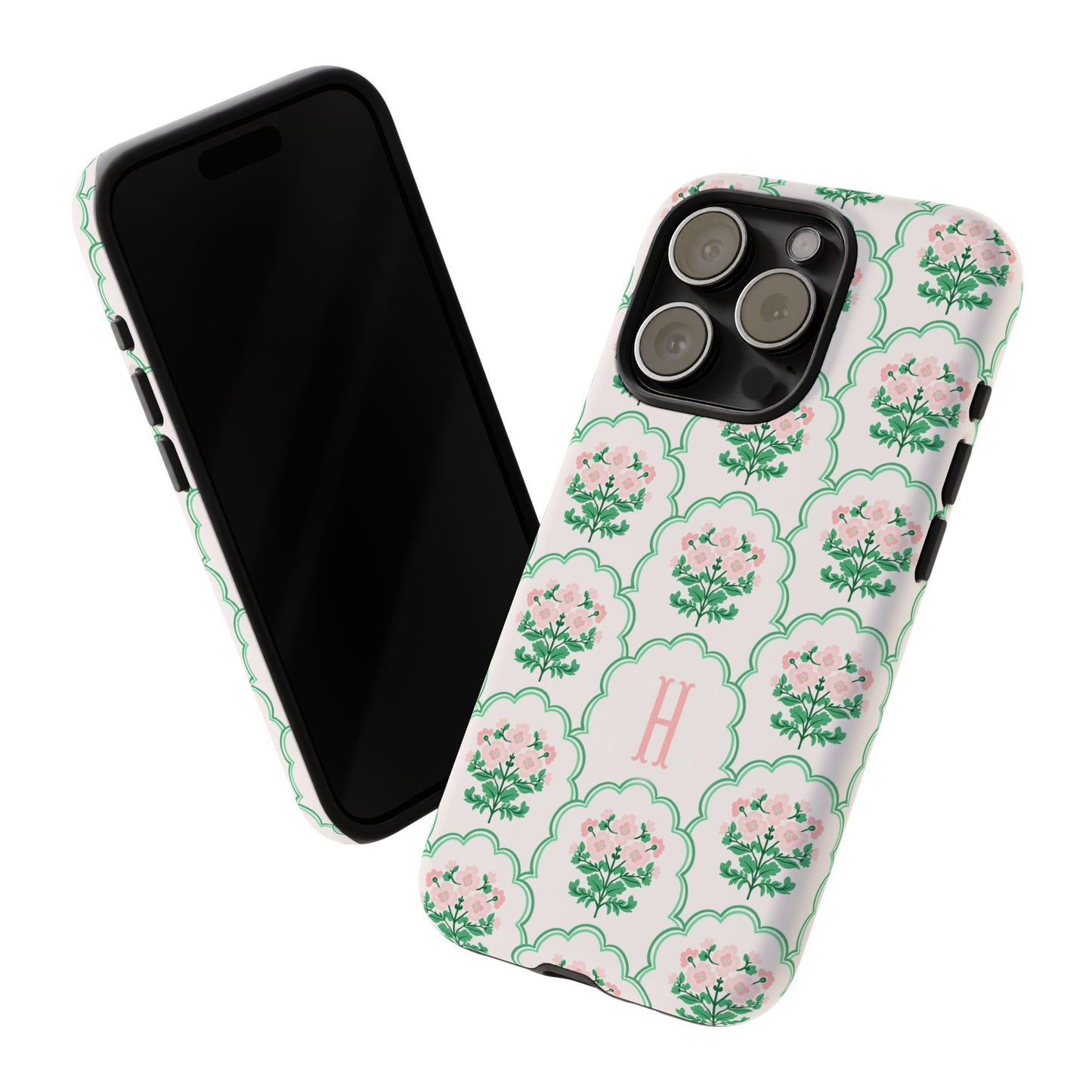 Preppy Floral Personalized Phone Case