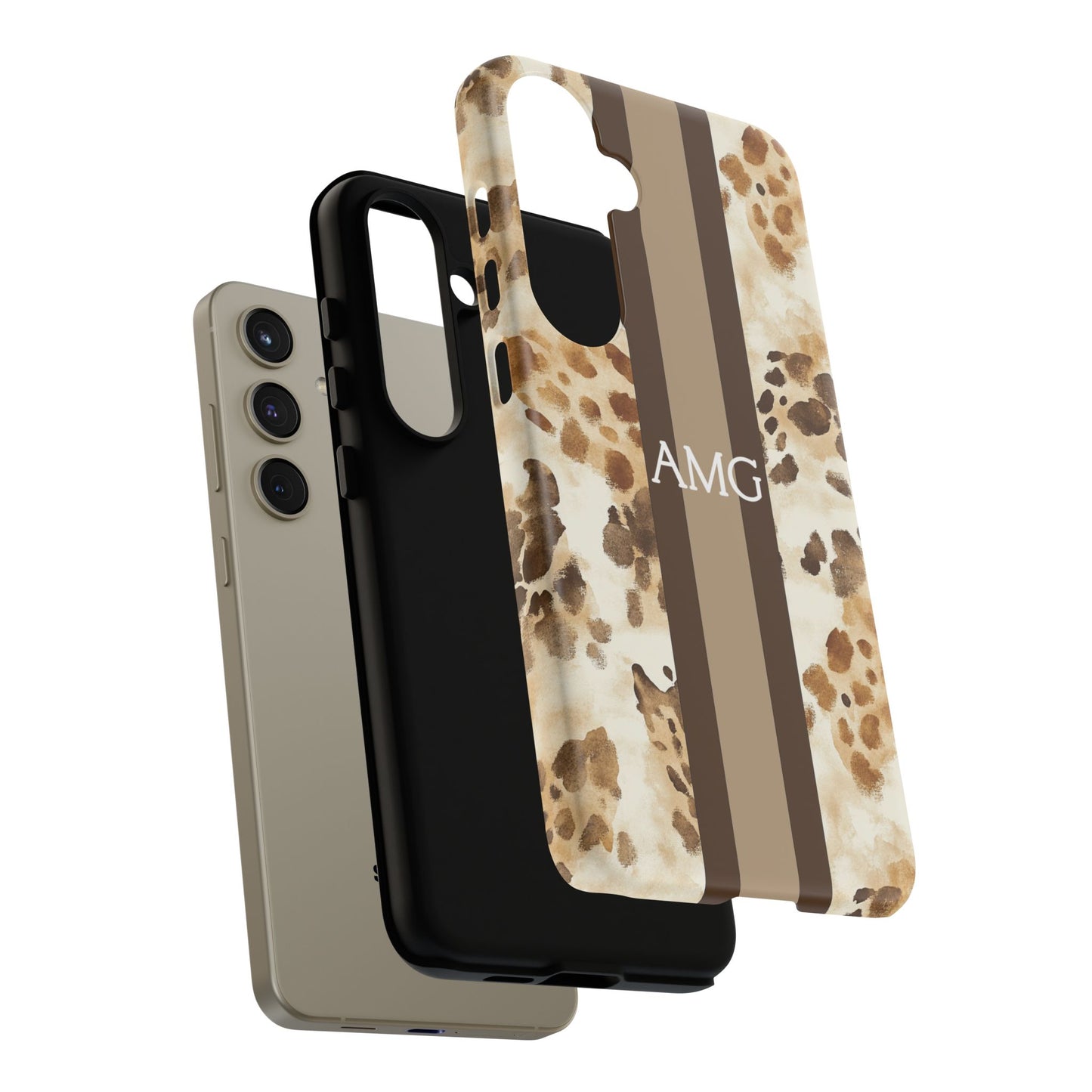 Giraffe Print Monogram Phone Case