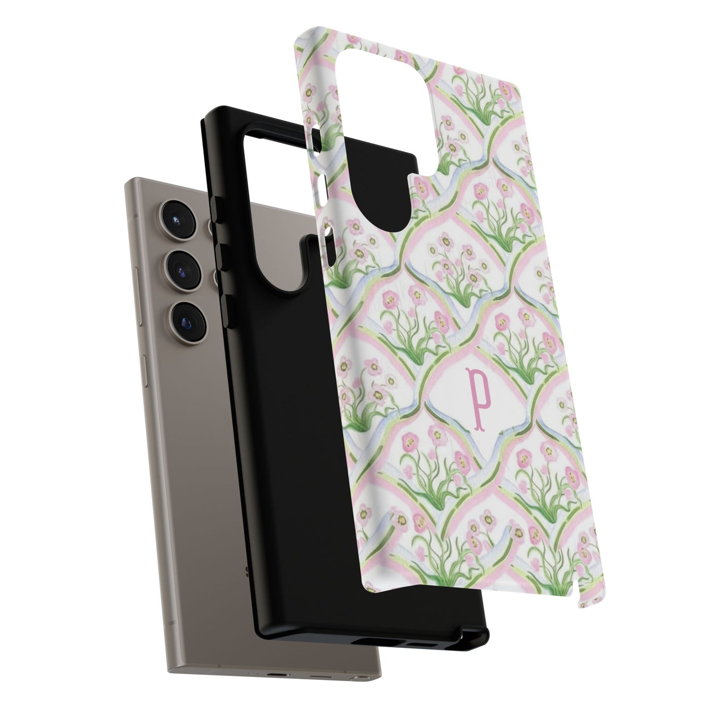 Pink Floral Personalized Phone Case