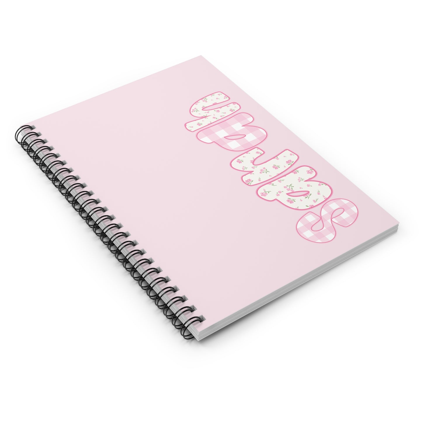 Personalized Pink Grandmillennial Preppy Notebook