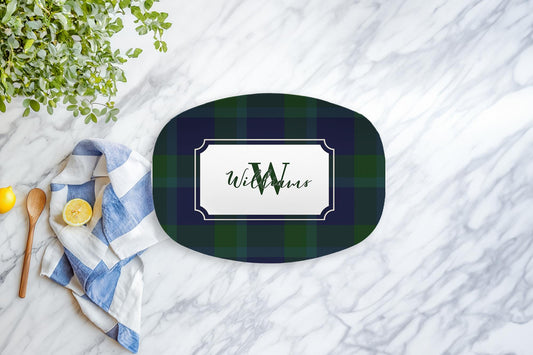 Personalized Tartan Serving Platter
