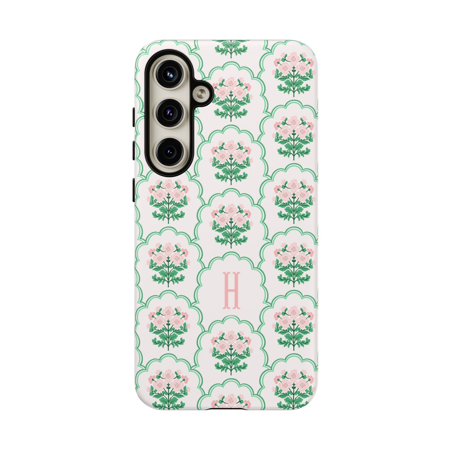 Preppy Floral Personalized Phone Case