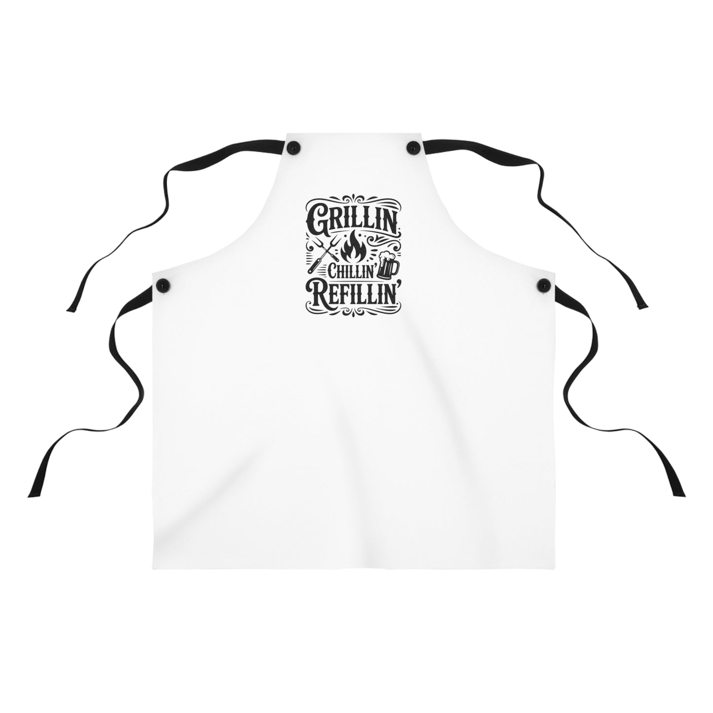 Fathers Day Gift Grillin Chillin Refillin Apron | BBQ Cooking Apron, Barbecue Chef Apron