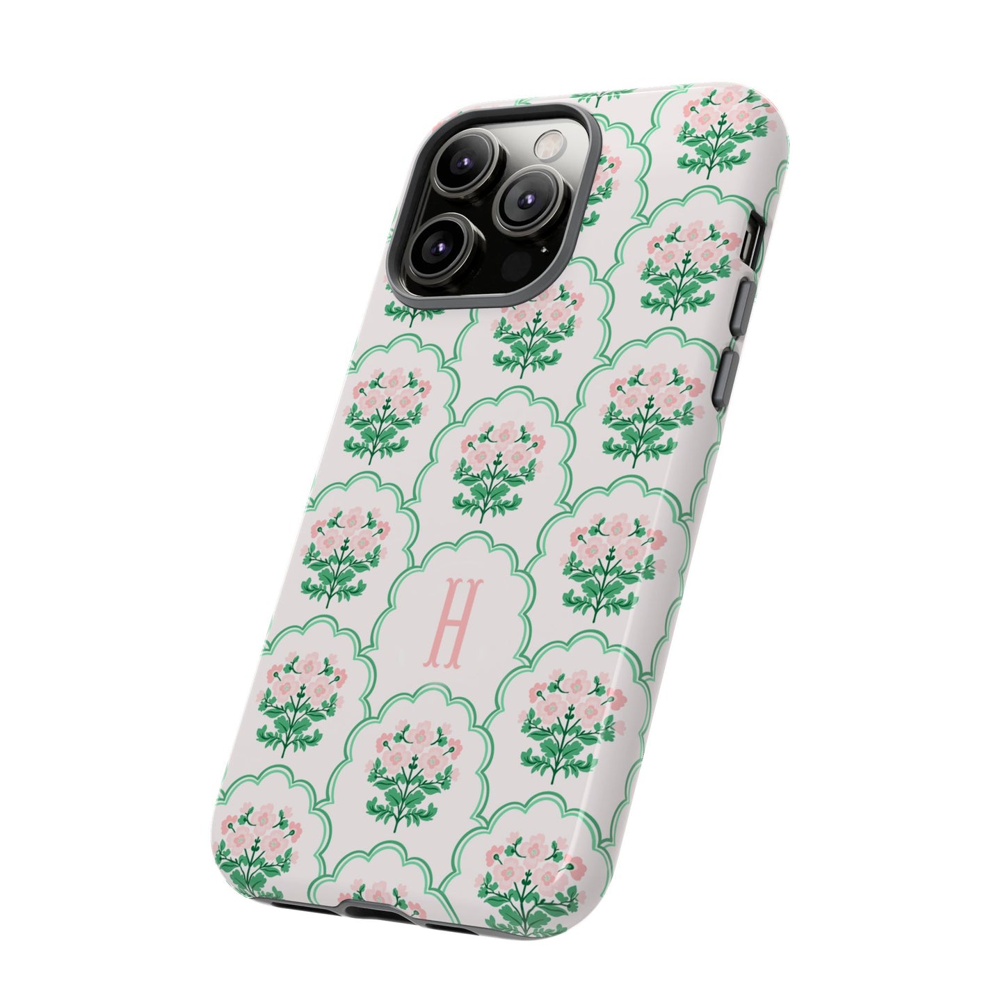 Preppy Floral Personalized Phone Case