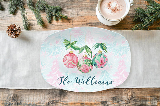 Personalized Christmas Ornament Platter