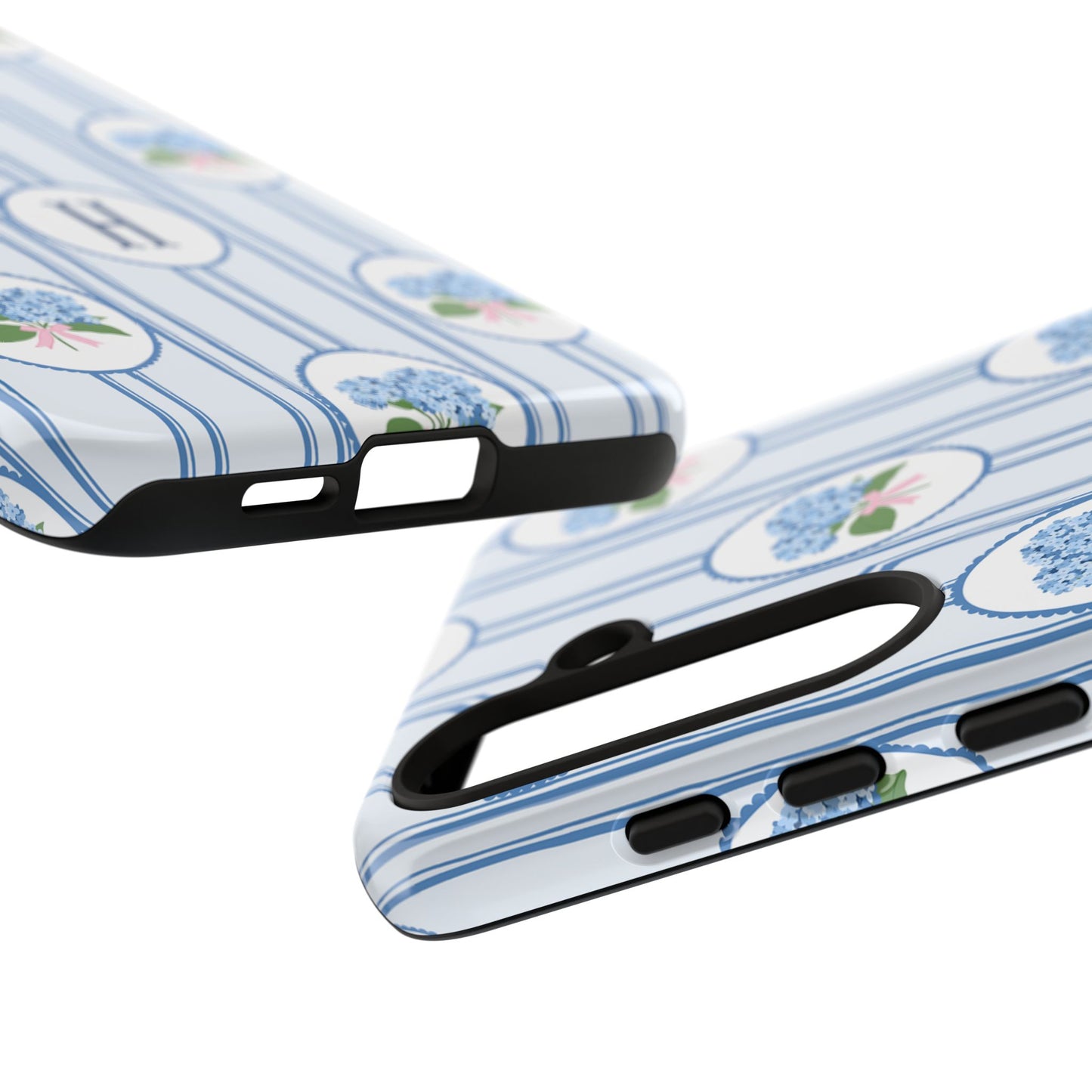 Blue Hydrangea Personalized Preppy Phone Case