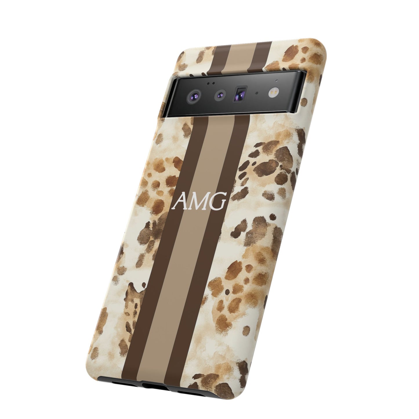 Giraffe Print Monogram Phone Case