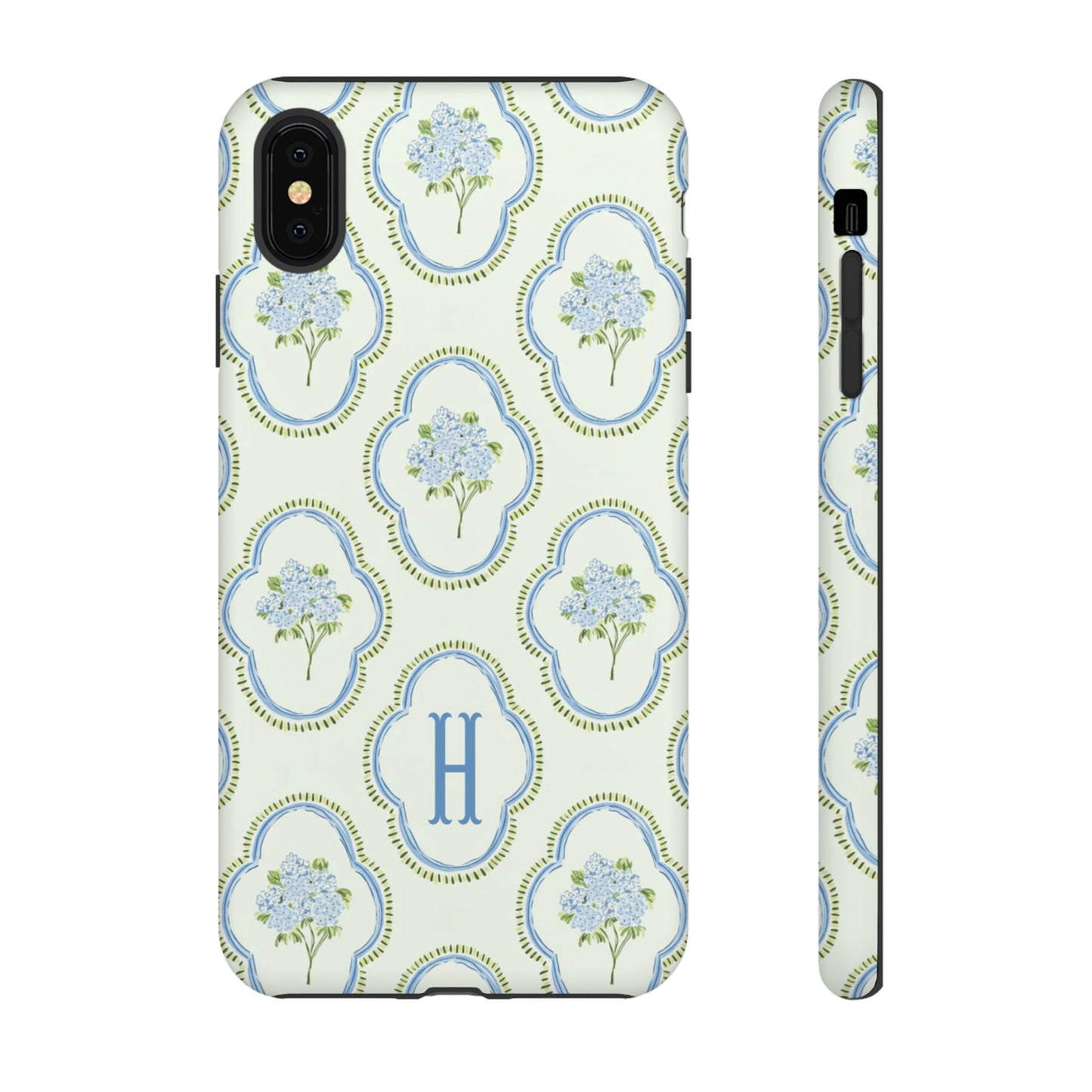 Hydrangea Preppy Monogram Phone Case Personalized