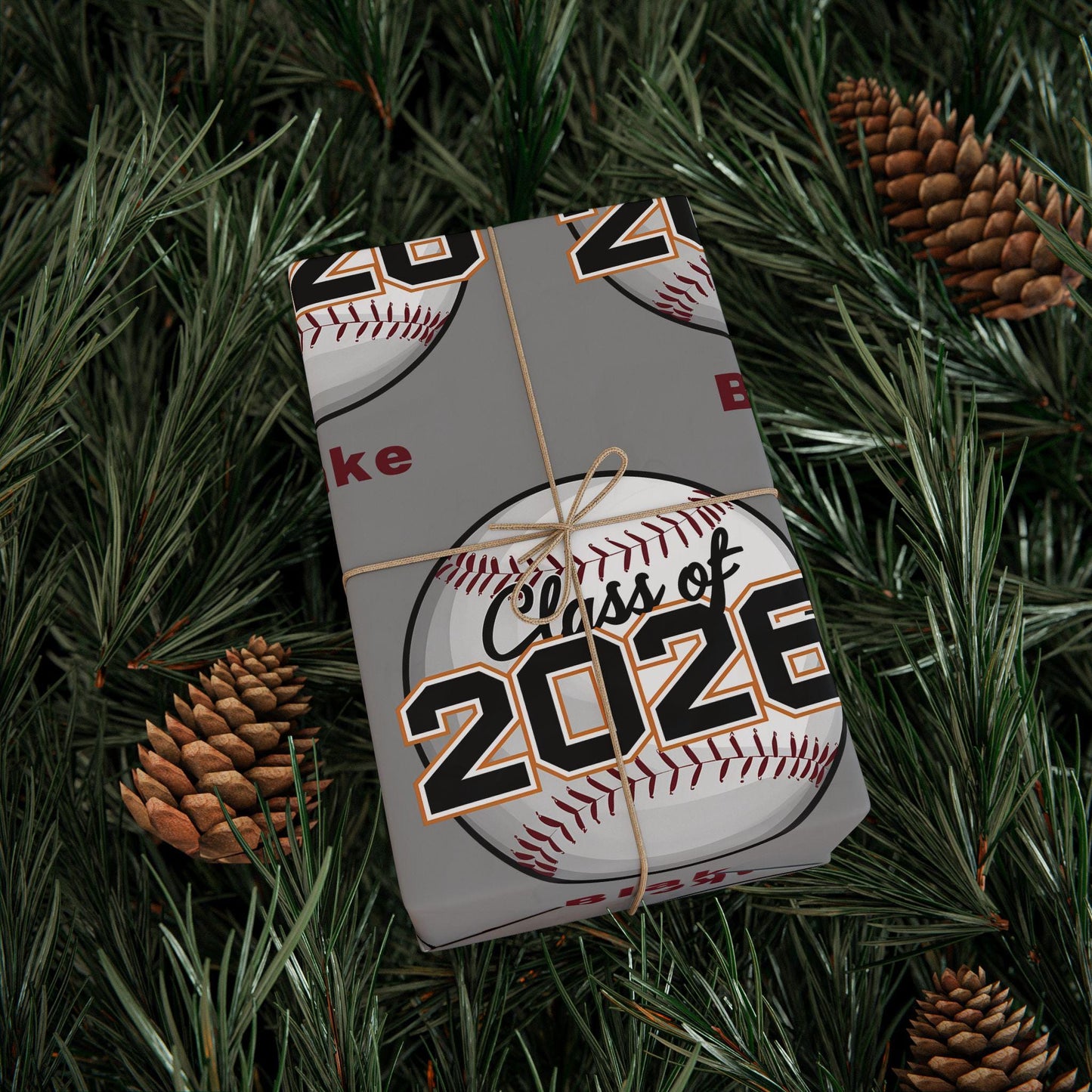 Class of 2026 Baseball Personalized Wrapping Paper