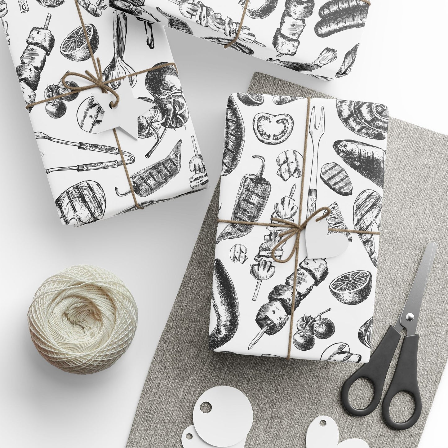 Fathers Day BBQ Grilling Wrapping Paper