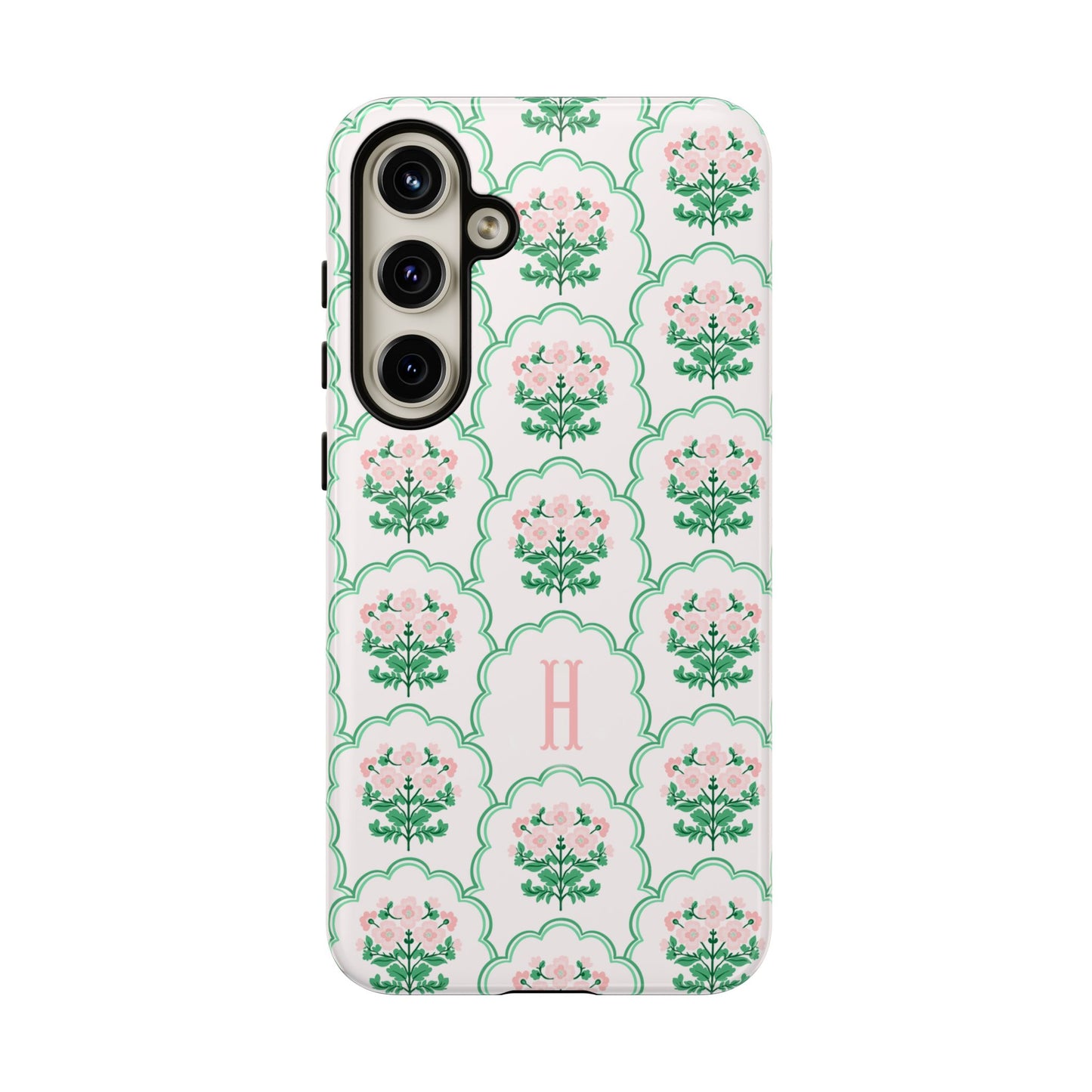 Preppy Floral Personalized Phone Case