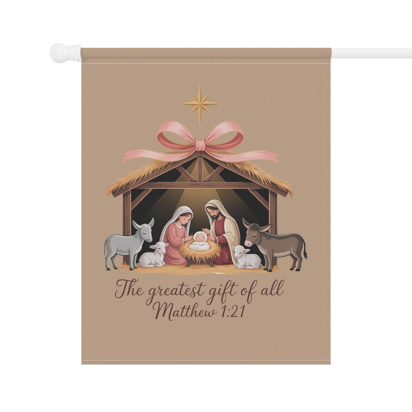 Nativity Garden Flag "The Greatest Gift of All"