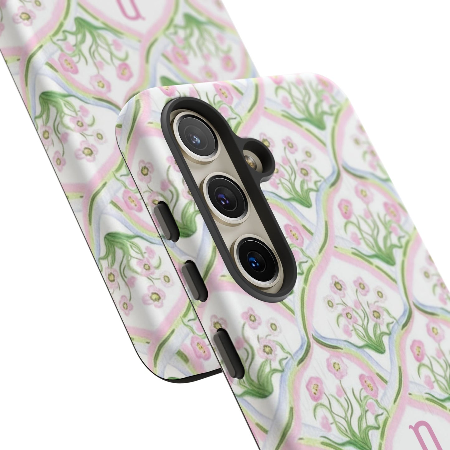 Pink Floral Personalized Phone Case