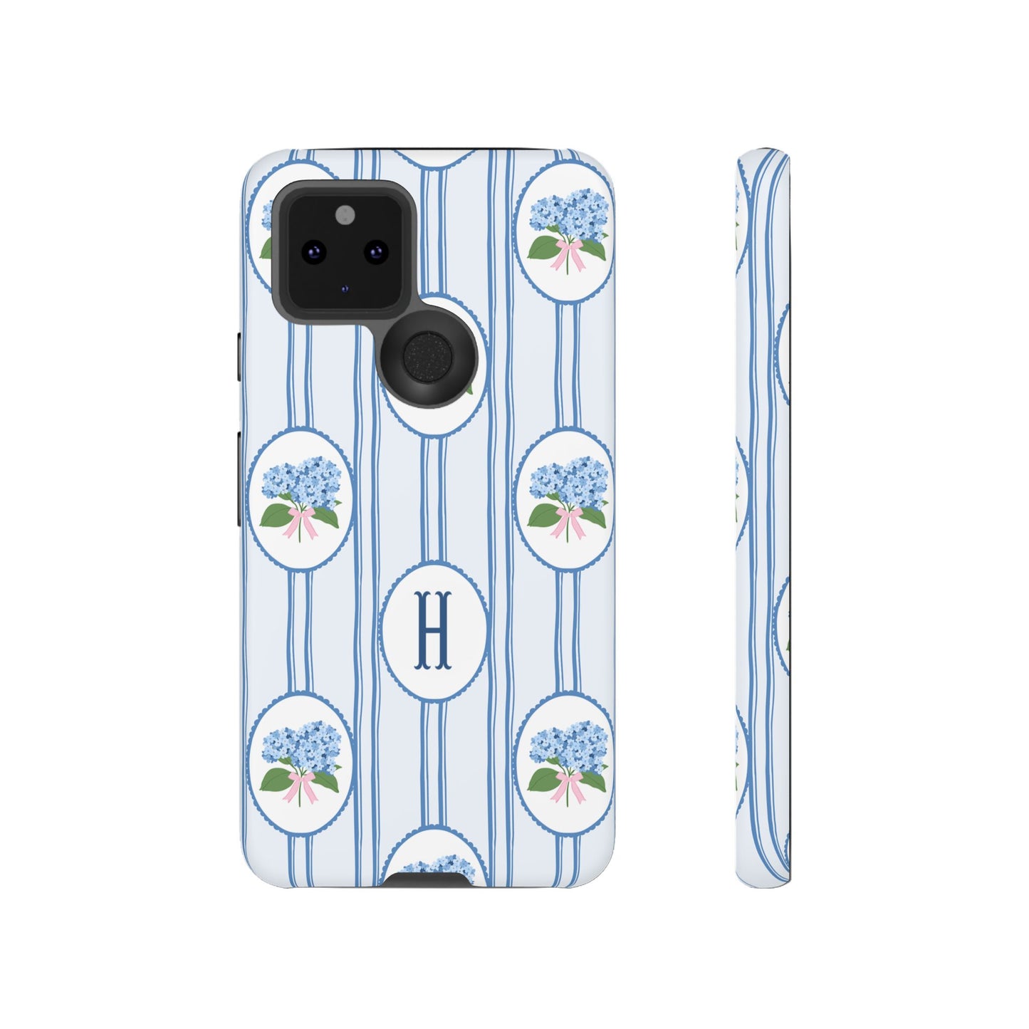Blue Hydrangea Personalized Preppy Phone Case