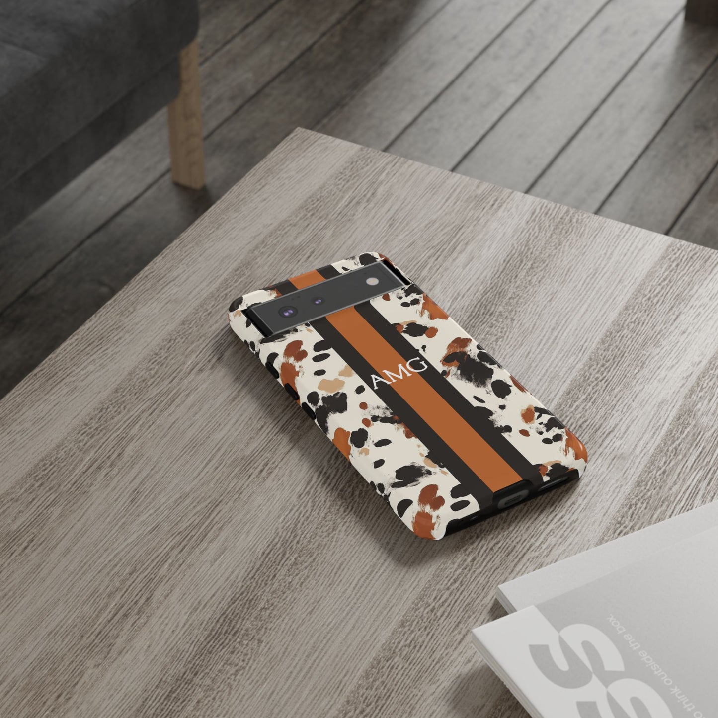 Cowhide Monogram Phone Case