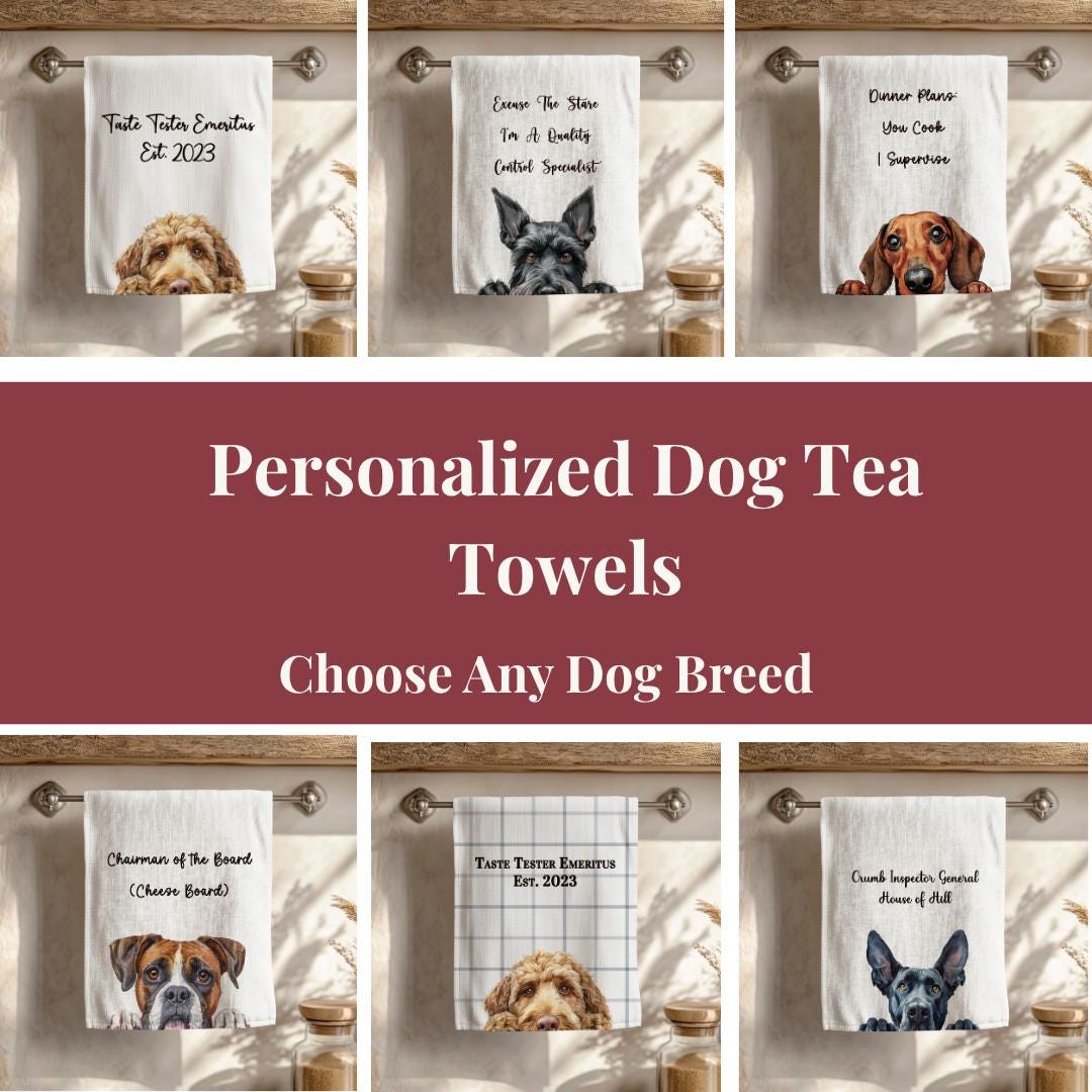 Dog Tea Towel – Personalized with Any Dog Breed!