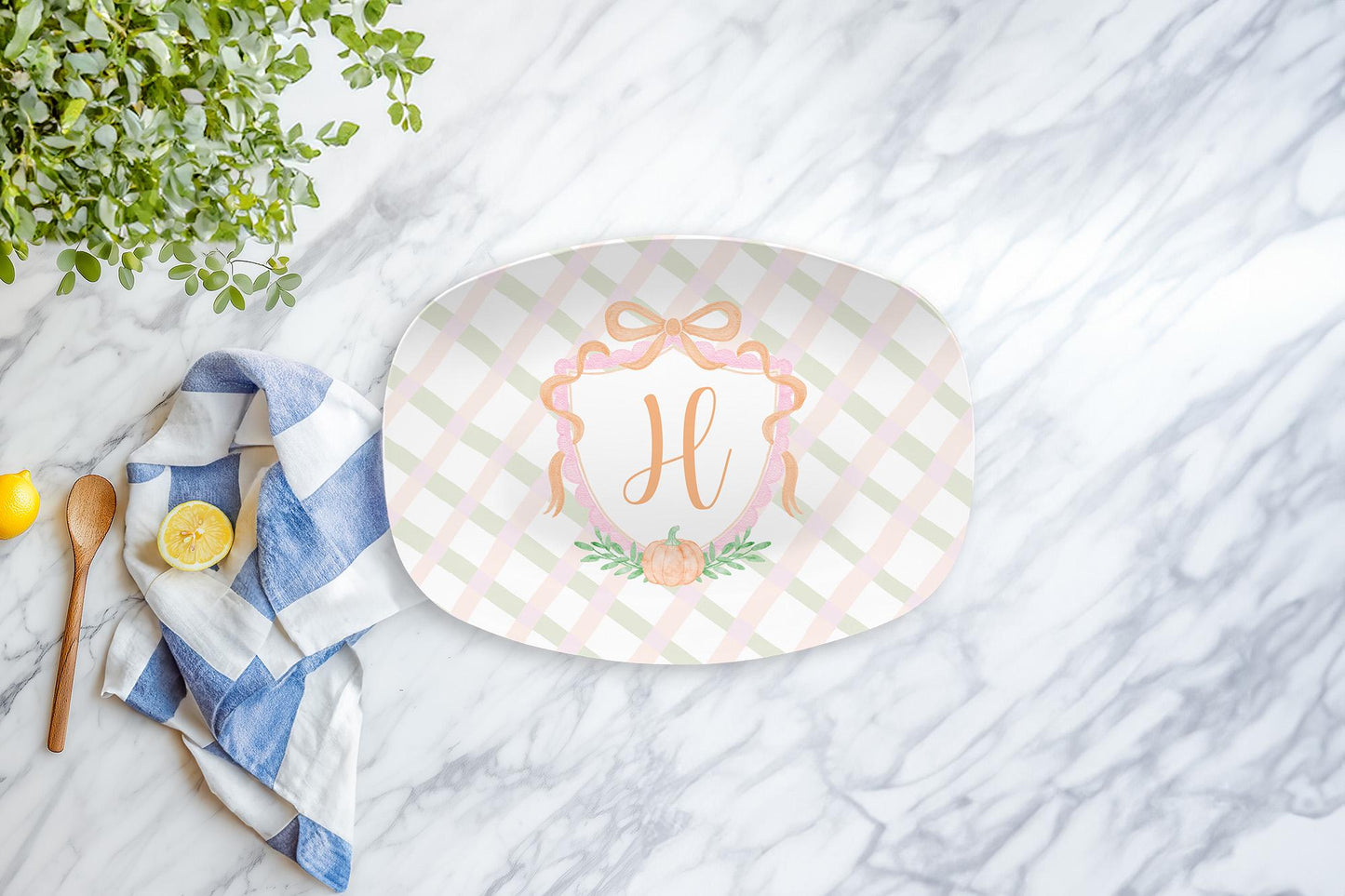 Fall Monogram Platter