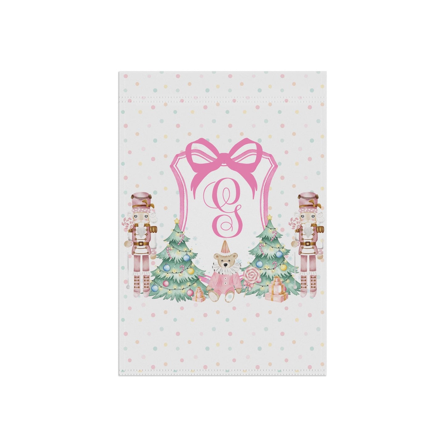 Personalized Nutcracker Garden Flag Pink