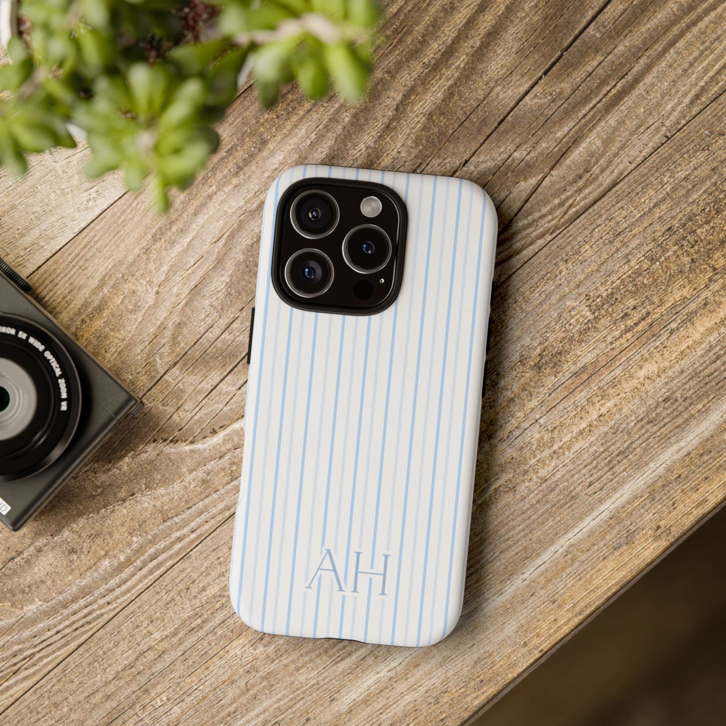 Personalized Blue Stripe Phone Case