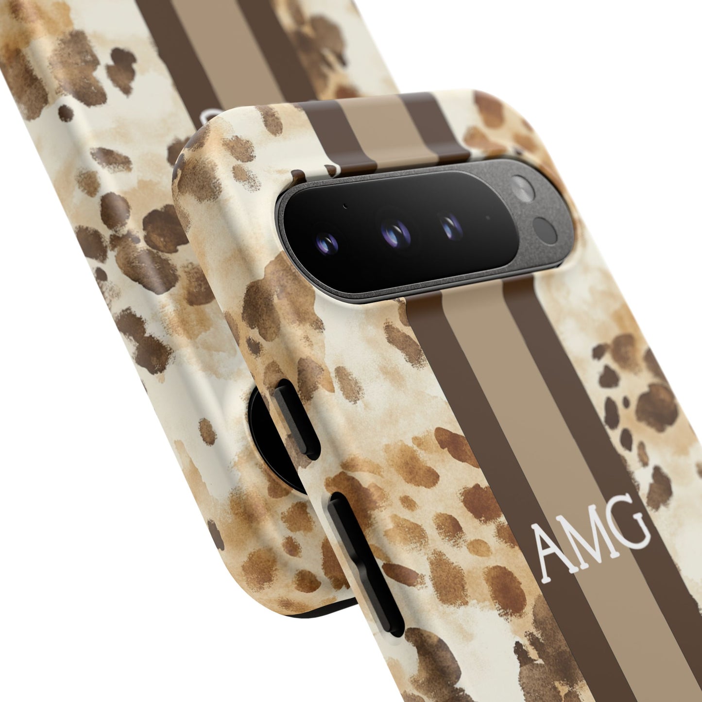 Giraffe Print Monogram Phone Case