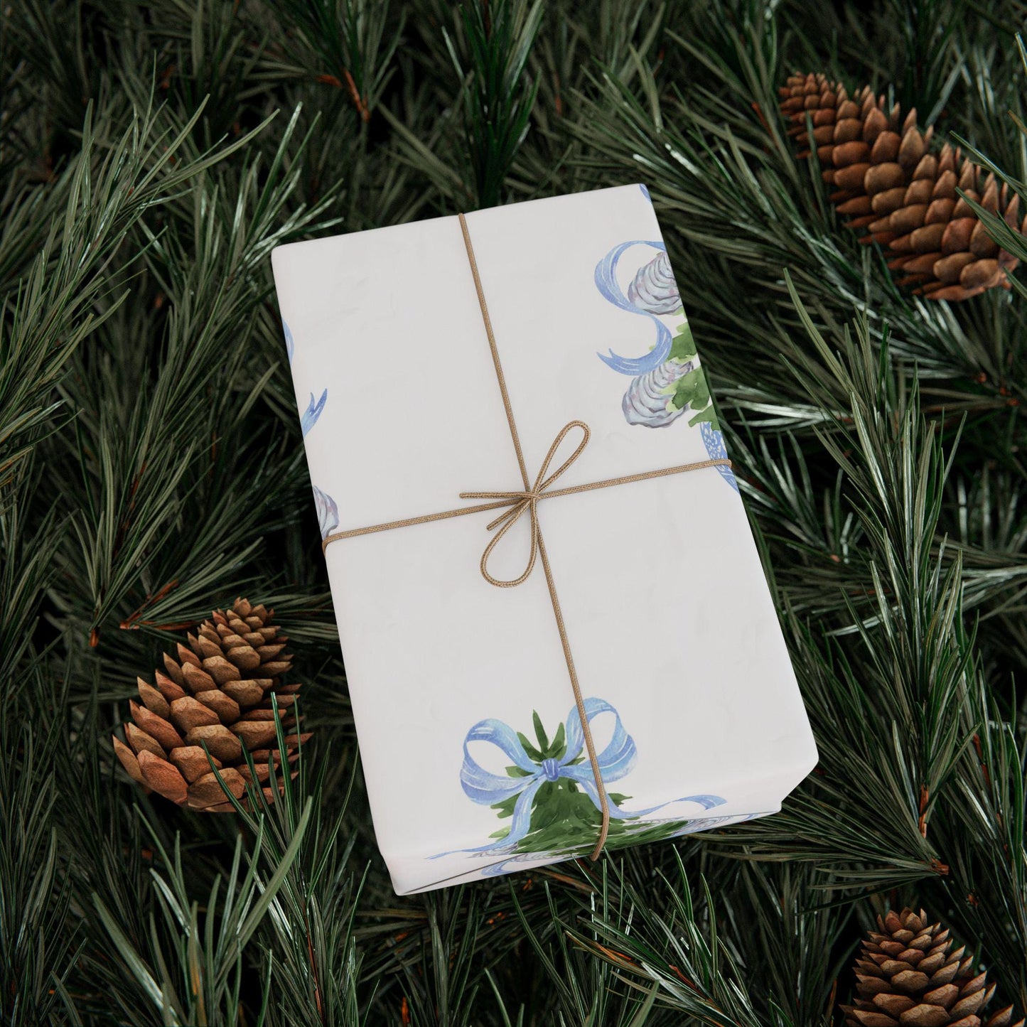 Oyster Shell Christmas Wrapping Paper