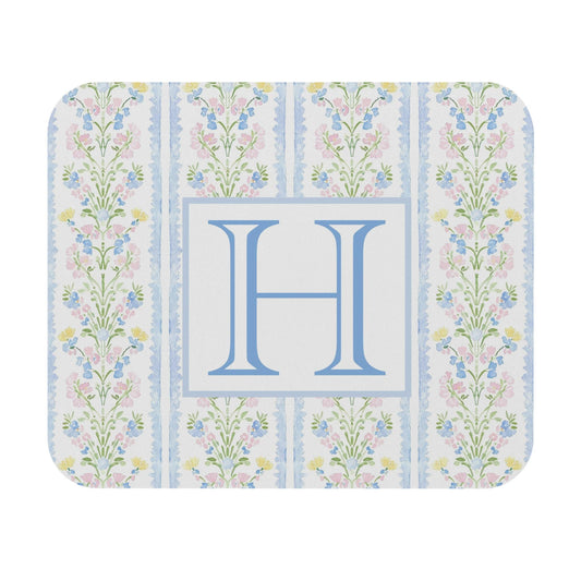 Monogram Floral Mouse Pad