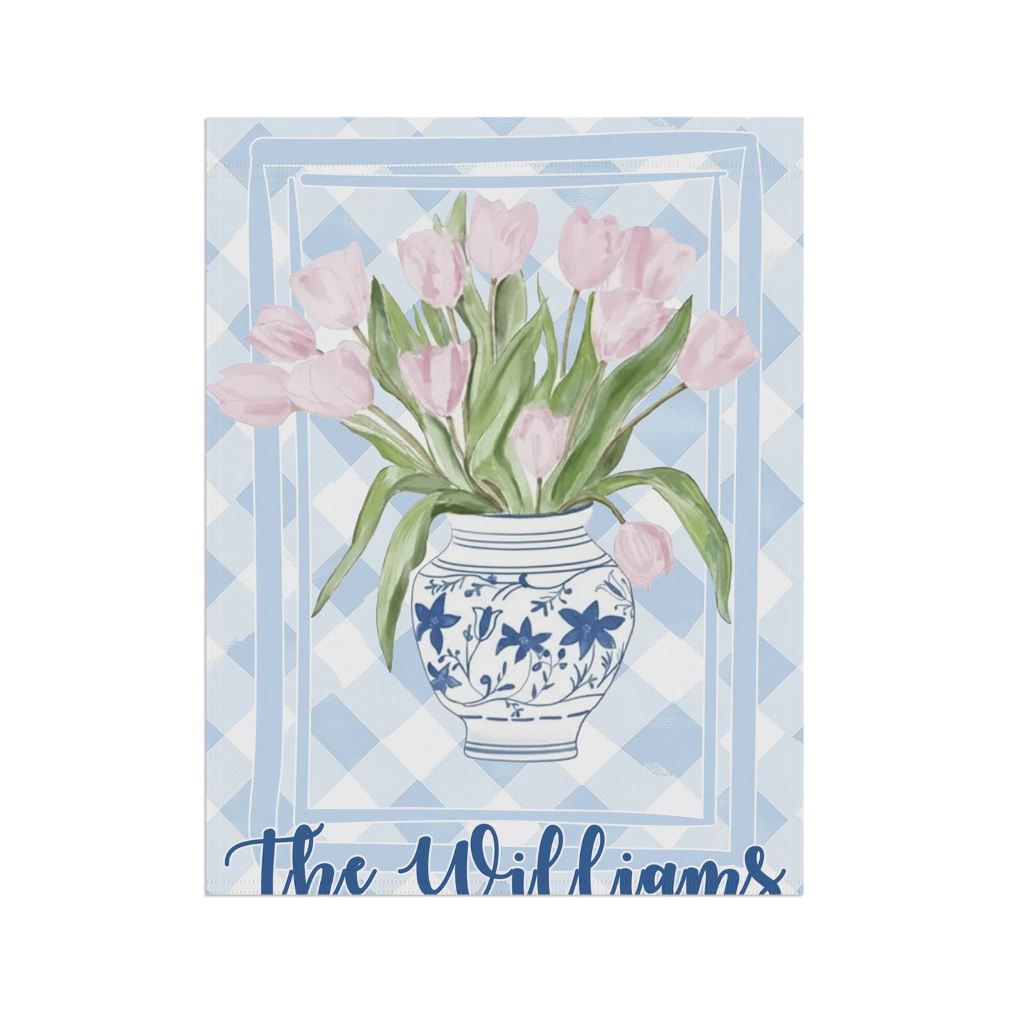 Pink Tulip Vase Garden Flag