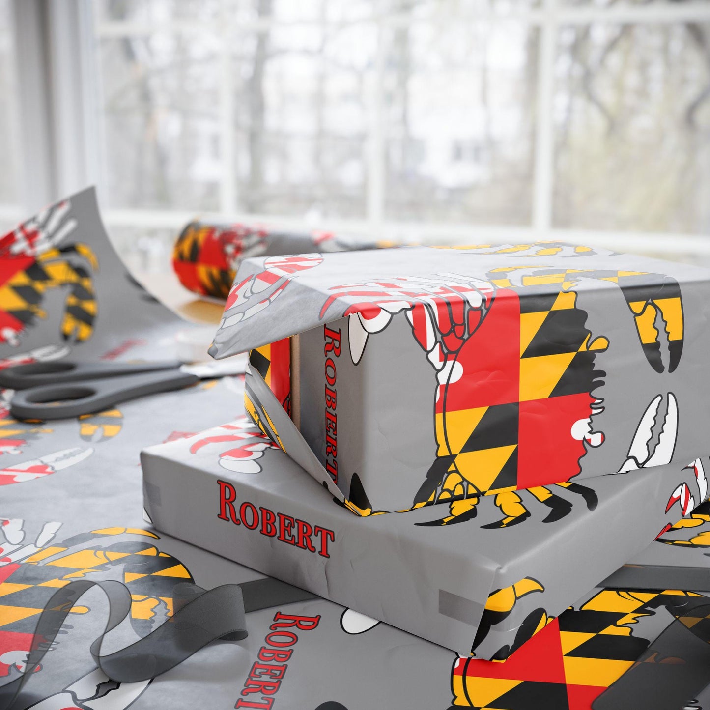 Maryland Crab Personalized Wrapping Paper