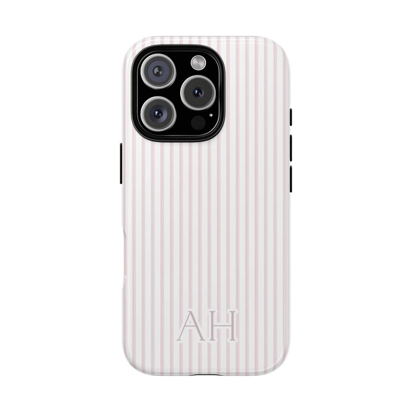 Personalized  Blush Pink Stripe Phone Case