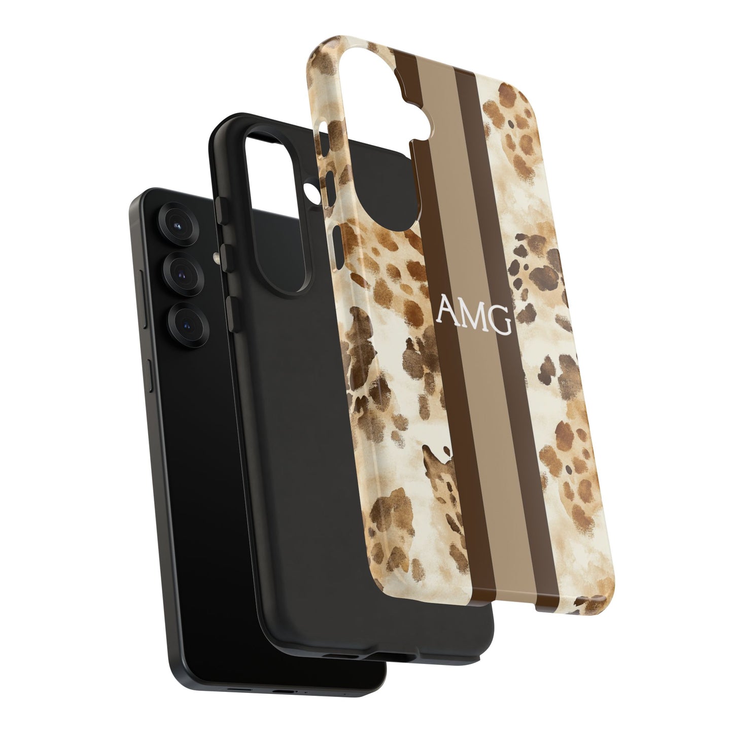 Giraffe Print Monogram Phone Case