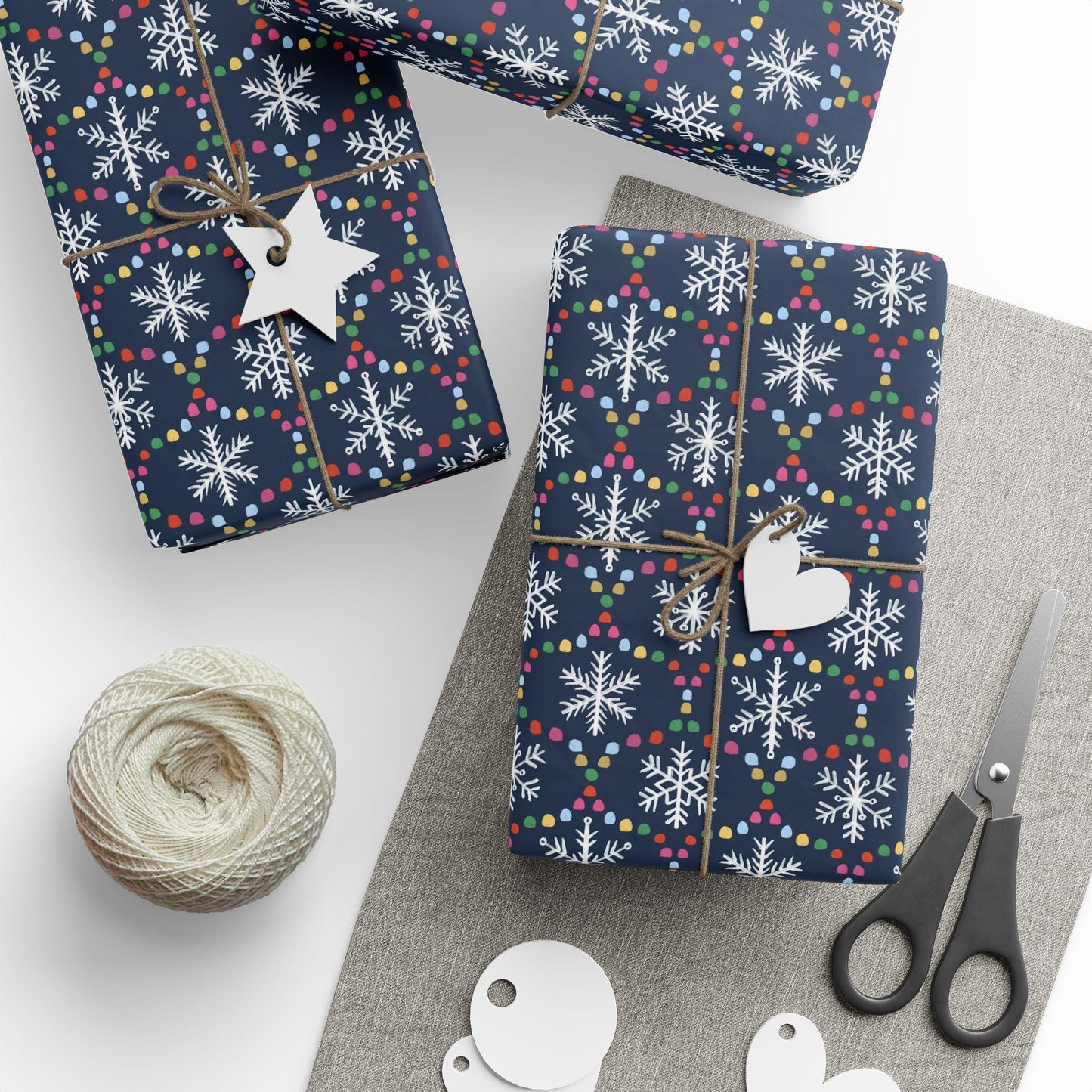 Snowflake Gumdrop Wrapping Paper