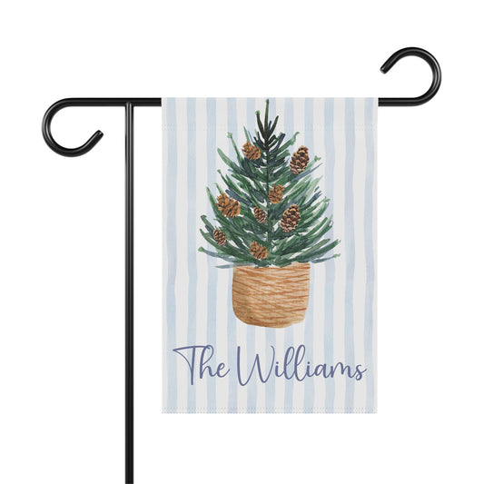 Personalized Christmas Tree Garden Flag