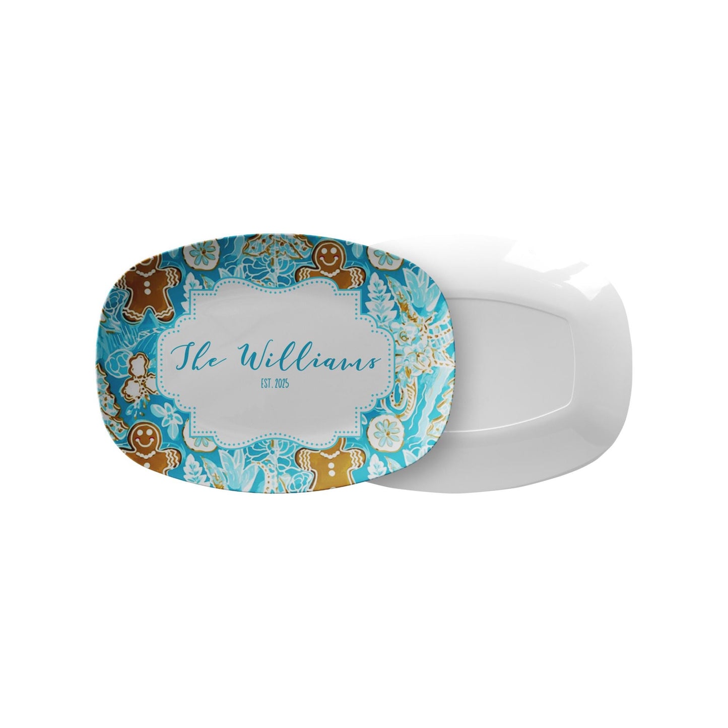 Gingerbread Cookie Holiday Personalized Platter